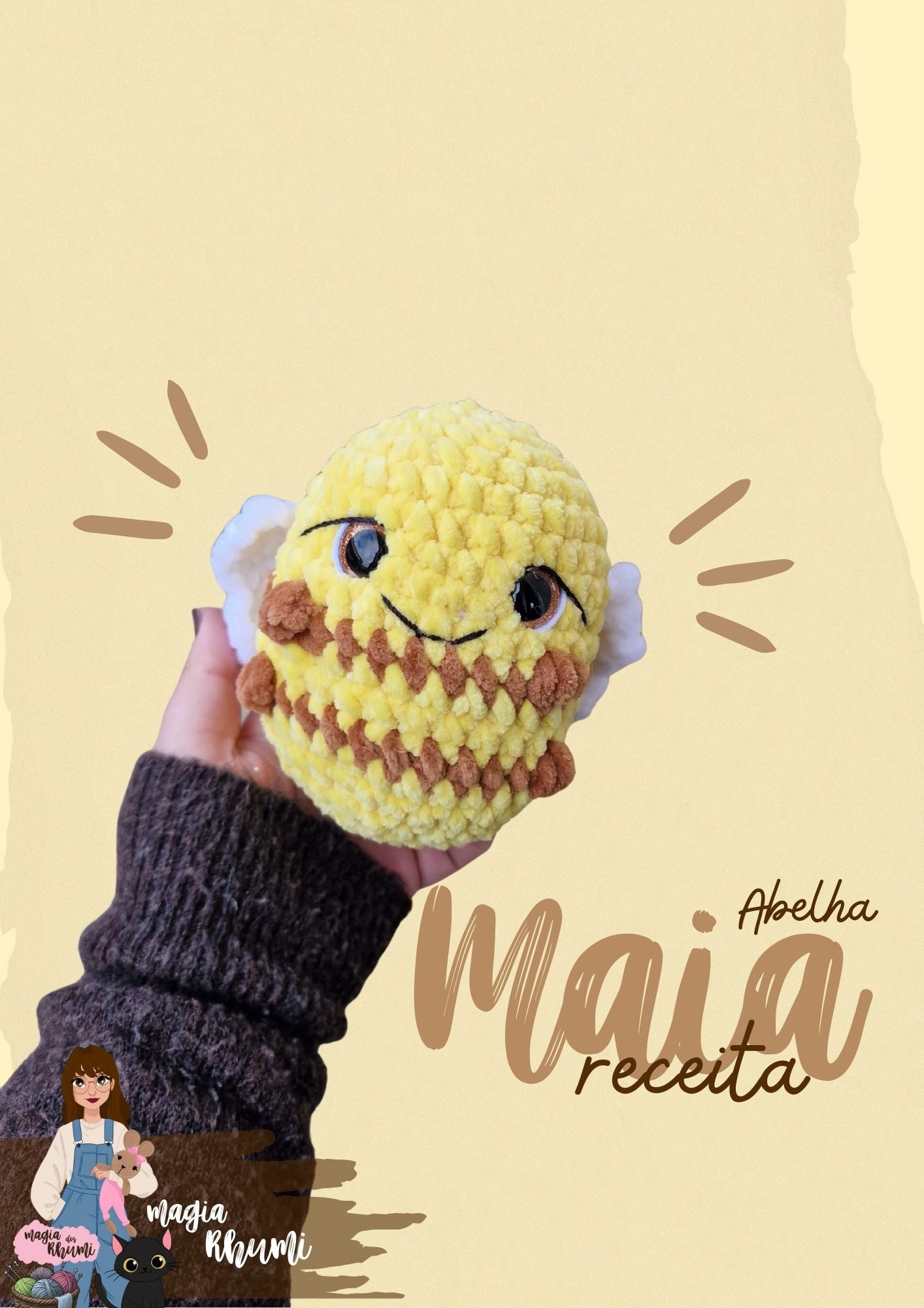 Abelha Maia - receita amigurumi