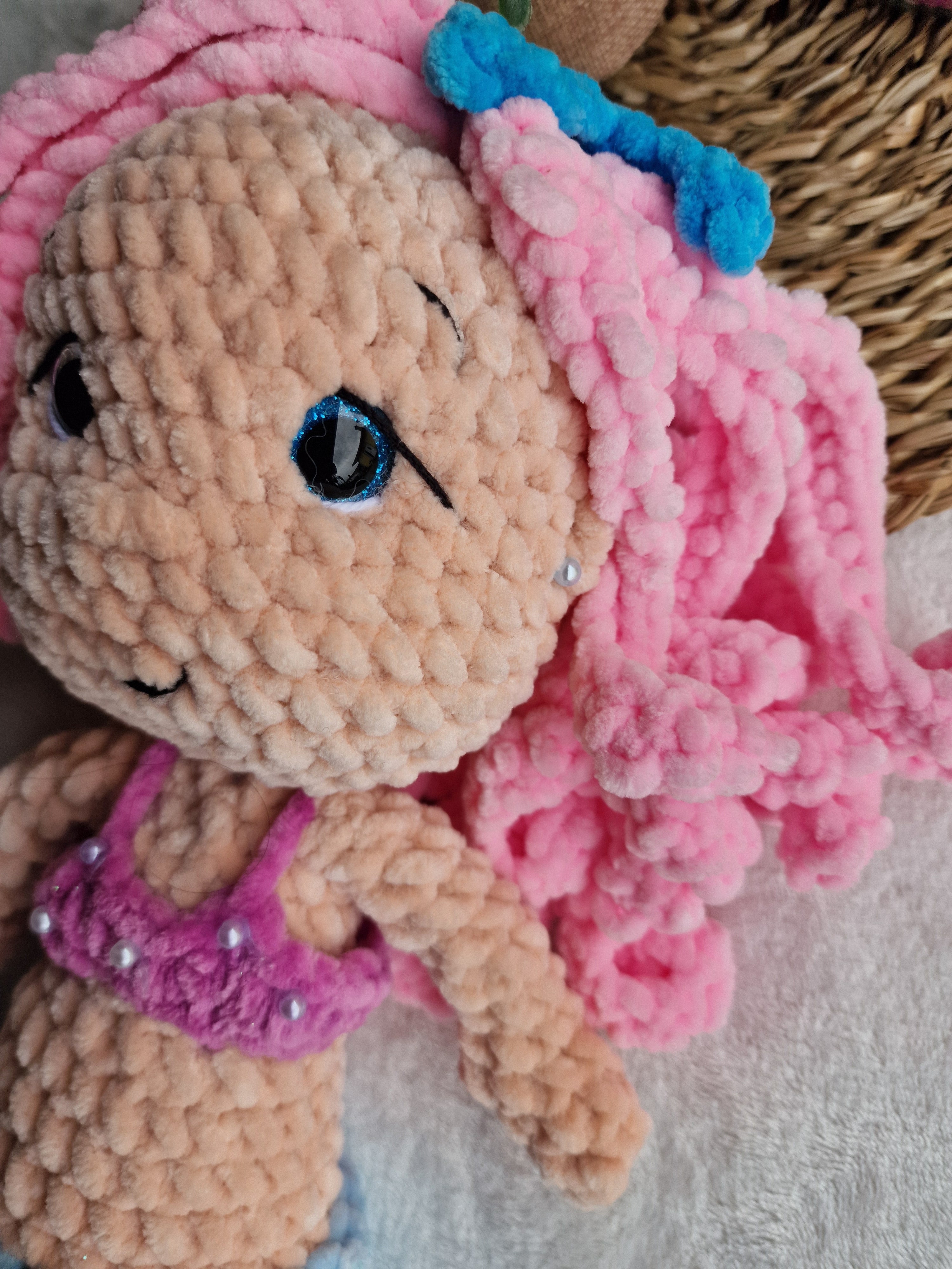 Amigurumi Sereia Rosa