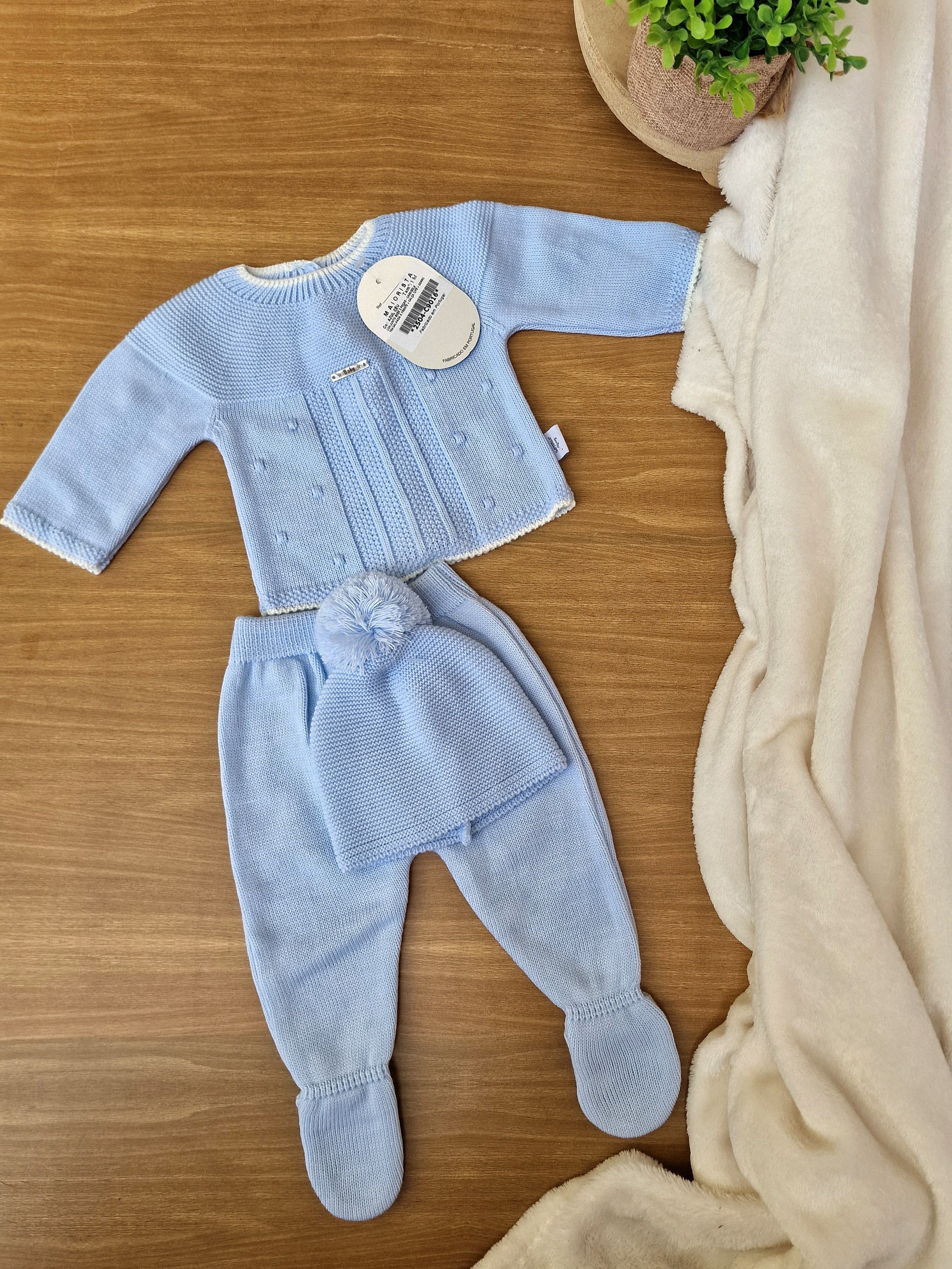 Conjunto Pintinhas com Gola Branca  3 peças